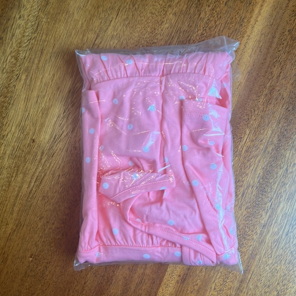 NWT Cotton Knit Pink And White Poke A Dot Dress, Size L 10-12 Girls - Picture 3 of 5